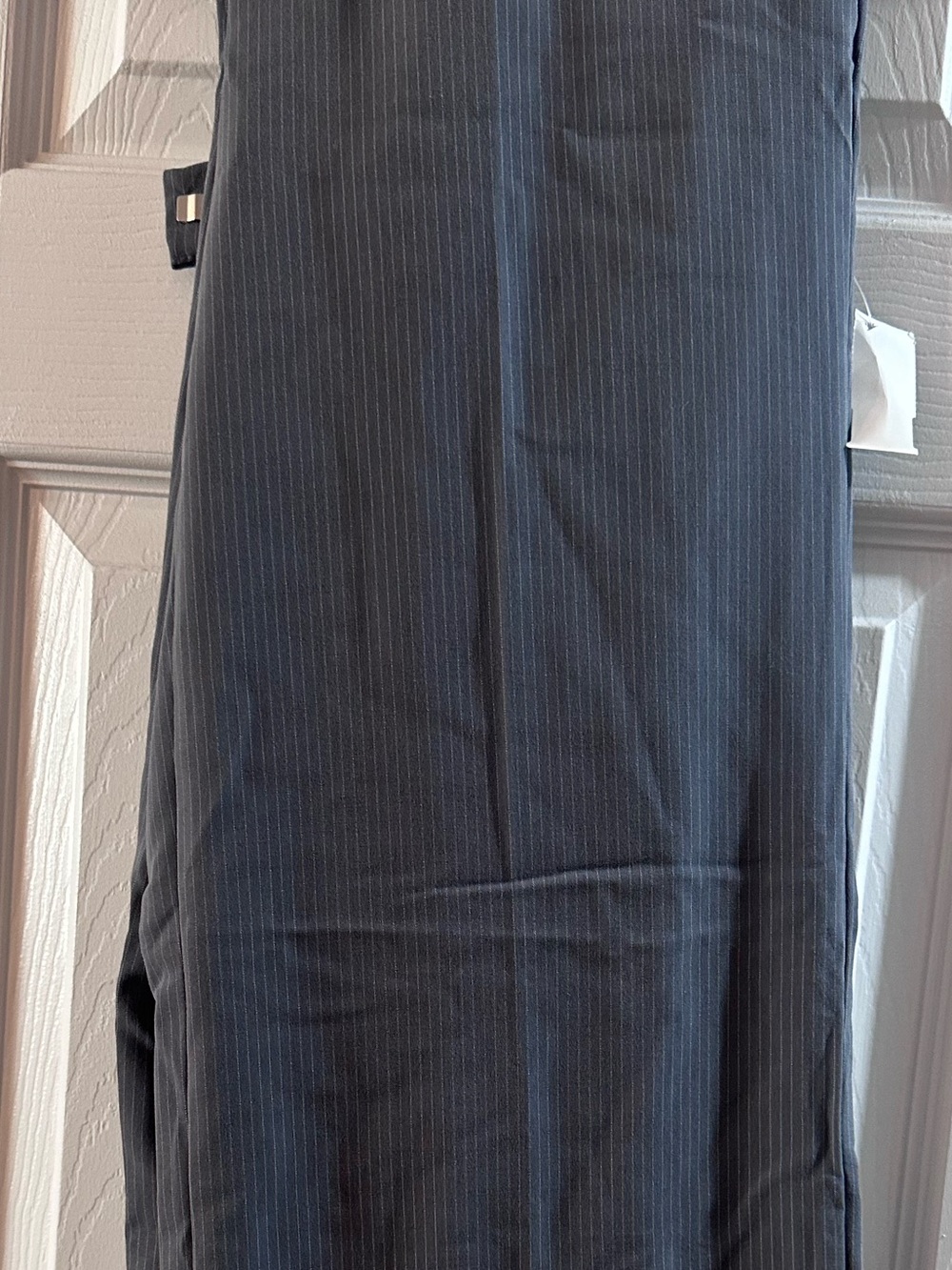 Love Tree Gray Pinstripe Wide Leg Trousers Large Elastic Back Work Pants